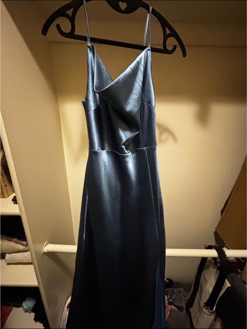Birdy Grey Satin Navy Slip Wedding Dress
